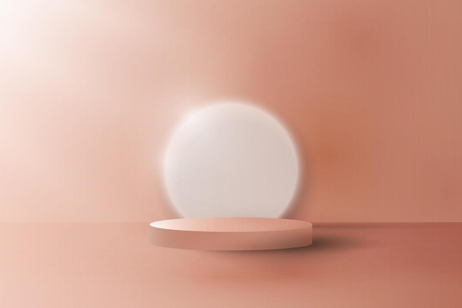 Abstract display podium with blurry circle background. Vector. vector