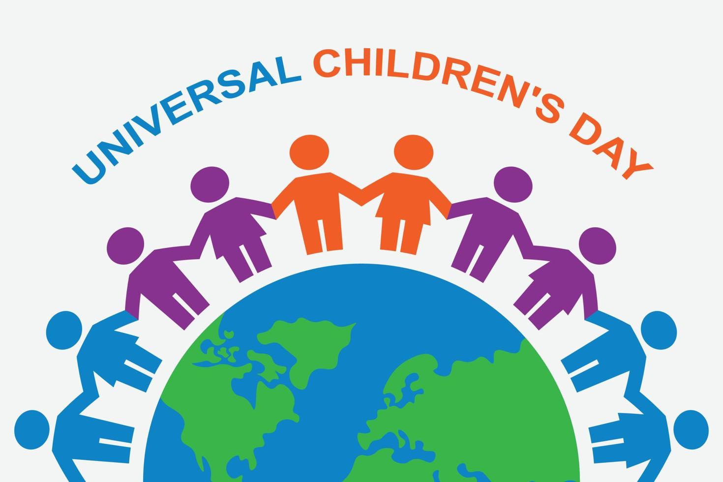 Universal childrens day background. vector