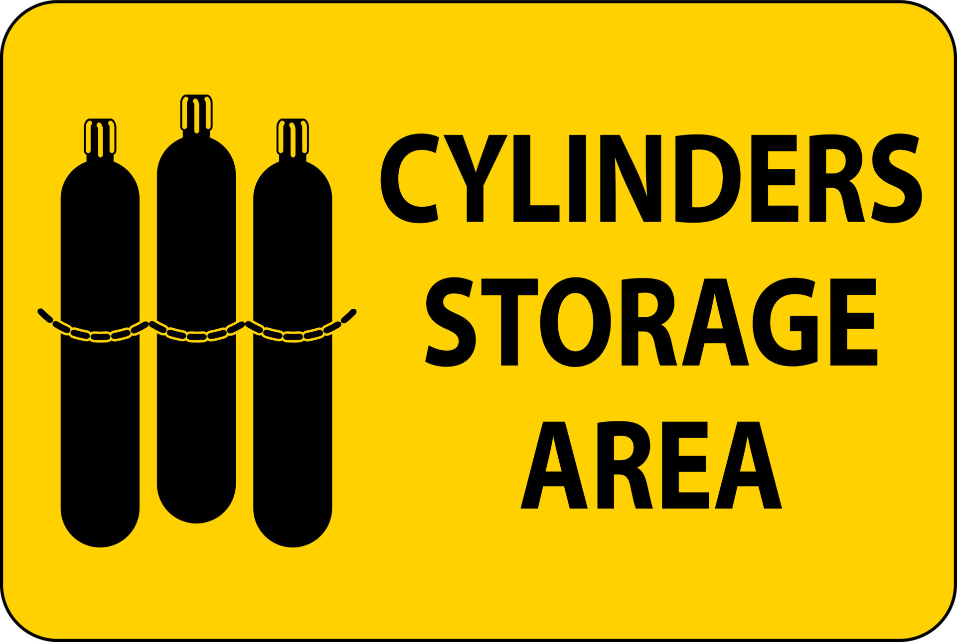 Cylinder Storage Sign Cylinder Storage Area 13704241 Vector Art at Vecteezy