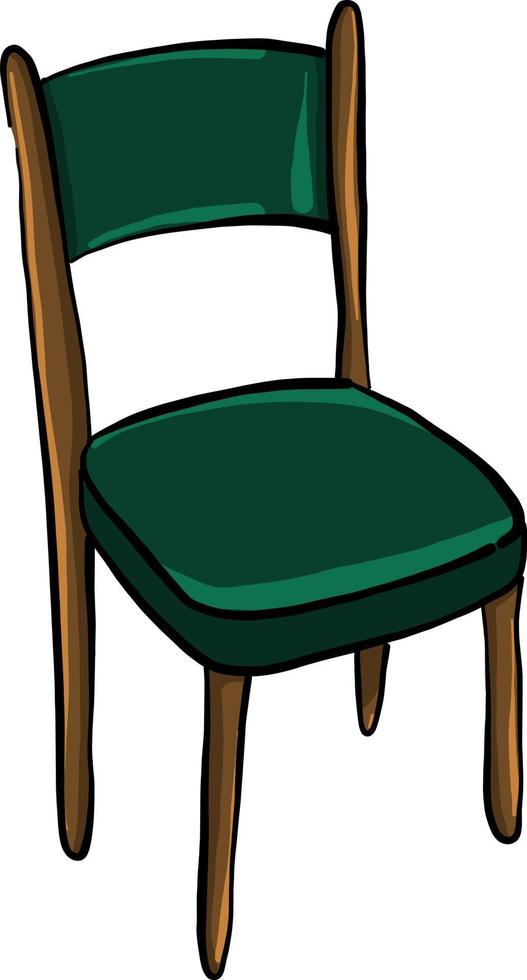 Green chair, illustration, vector on white background