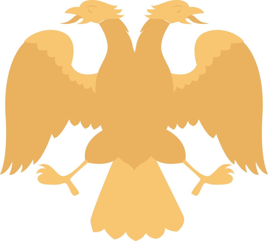 Double headed eagle, illustration, vector on white background.