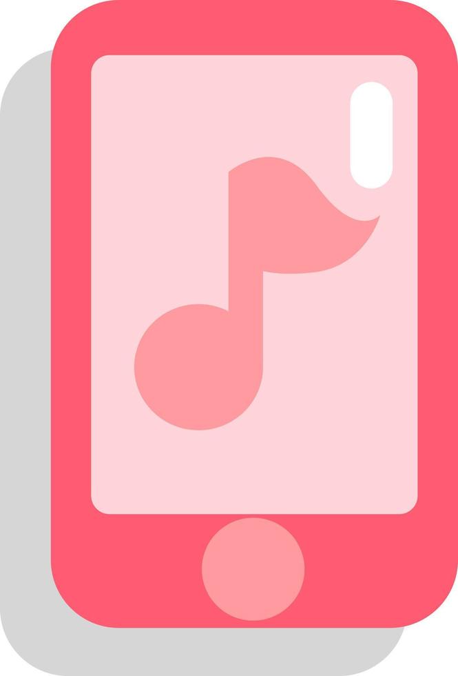 Pink phone, icon illustration, vector on white background
