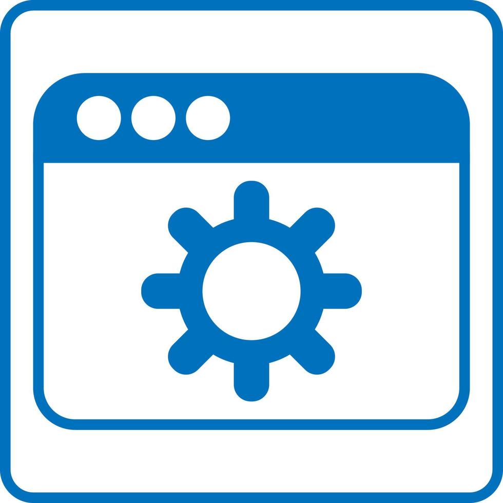 Computer development settings, illustration, vector on a white background.