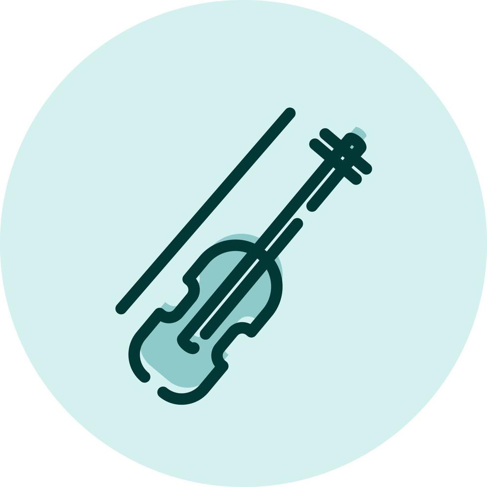 Violin playing, illustration, vector on a white background.