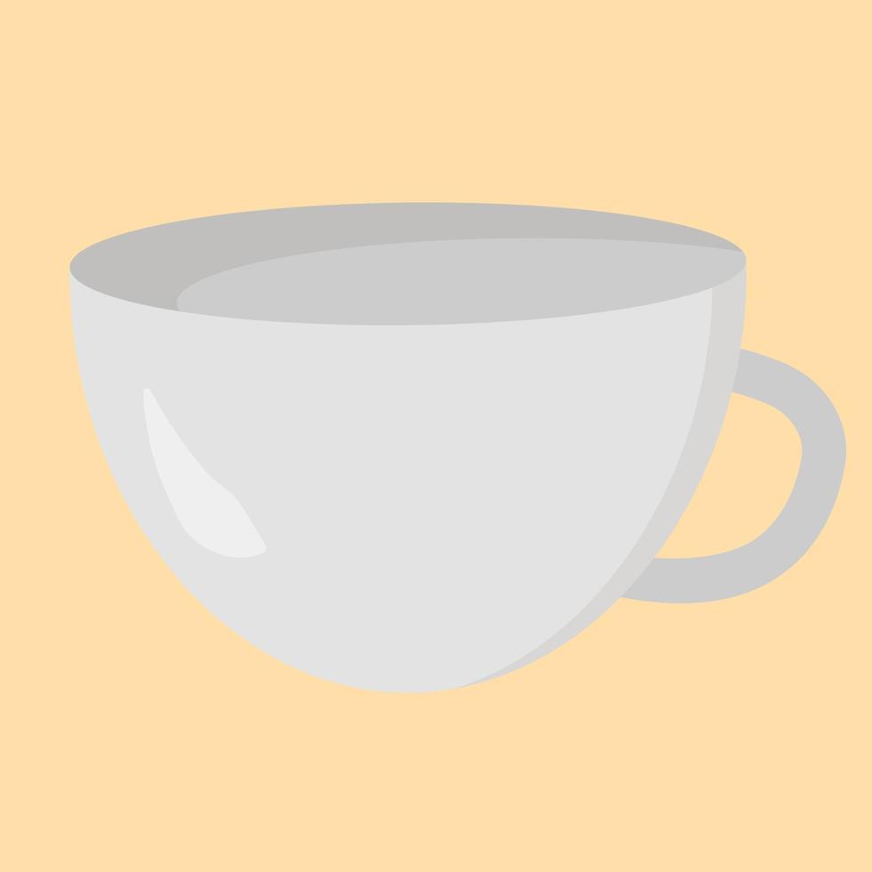 Empty little cup, illustration, vector on white background.