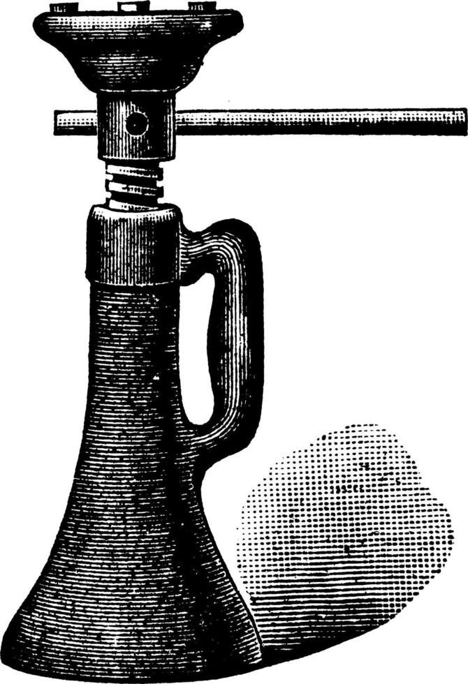 Screw with Lever Arm, vintage illustration. vector