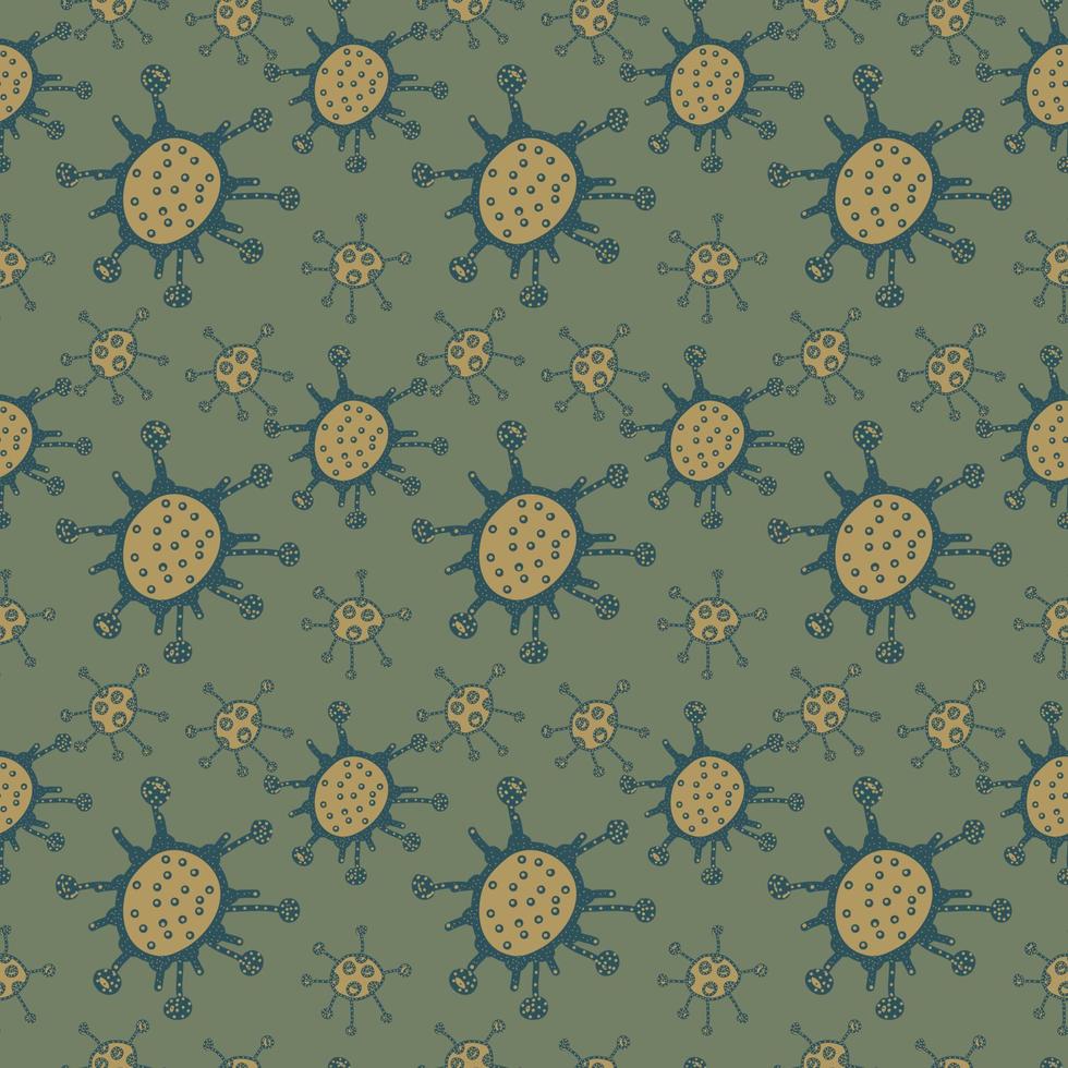 Handdraw viruses pattern, illustration, vector on white background