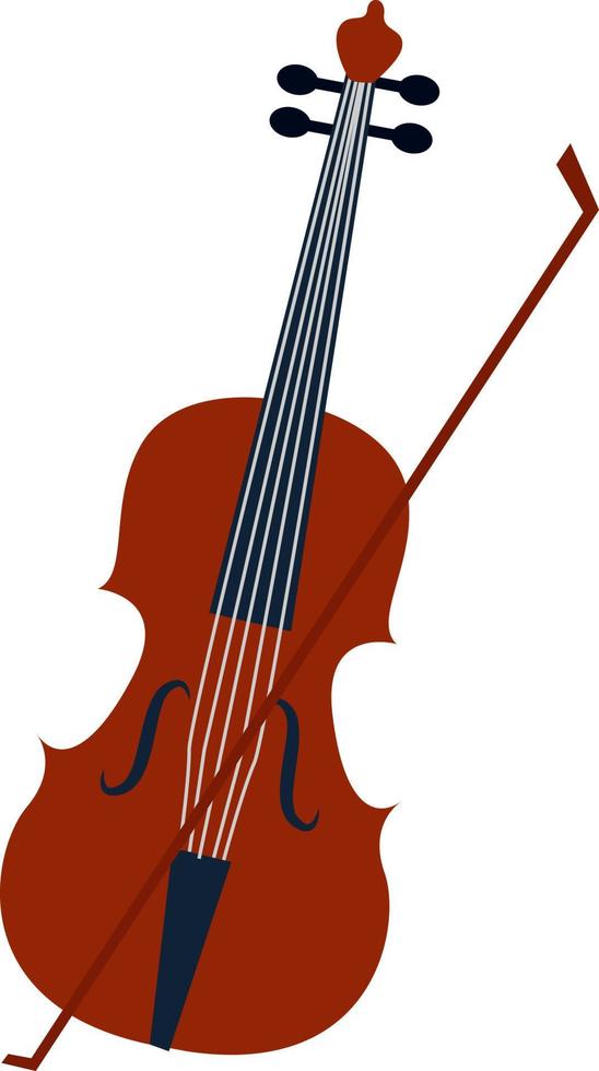 Cello, illustration, vector on white background.