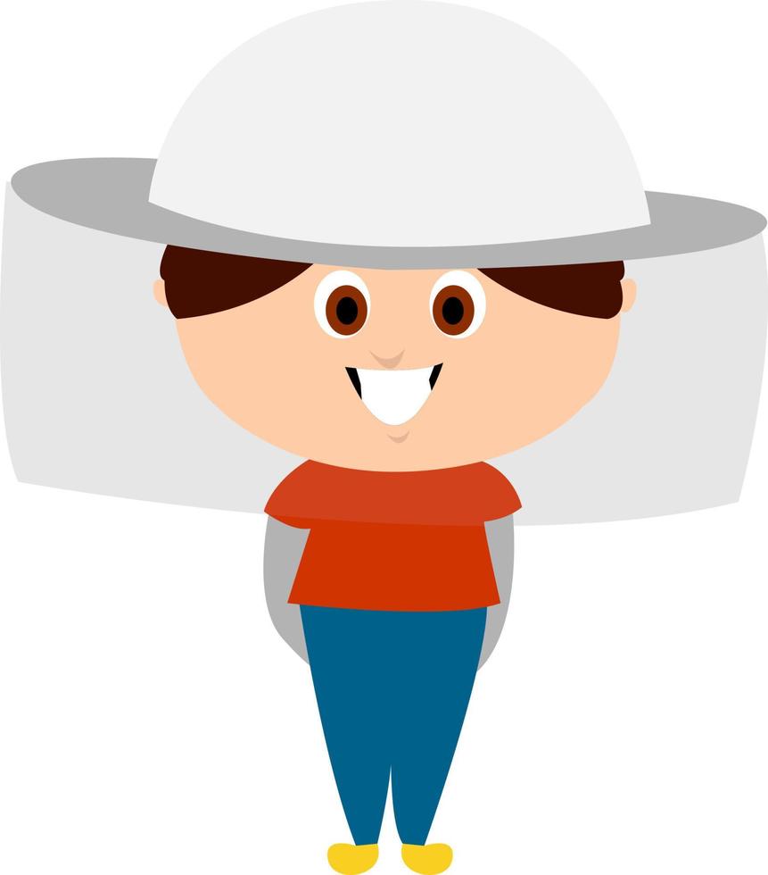 Beekeeper, illustration, vector on white background.