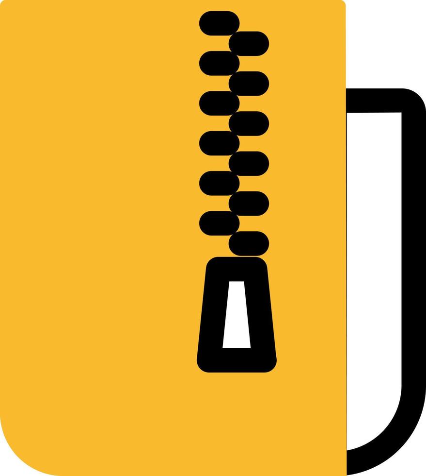 PC zip folder, illustration, vector on a white background.