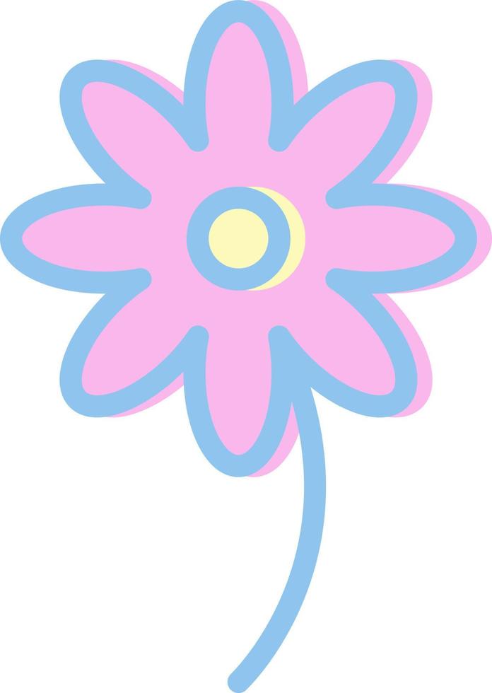 Pink daisy, illustration, vector, on a white background. vector
