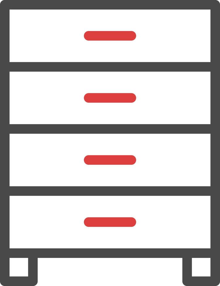 Office drawers, illustration, vector, on a white background. vector