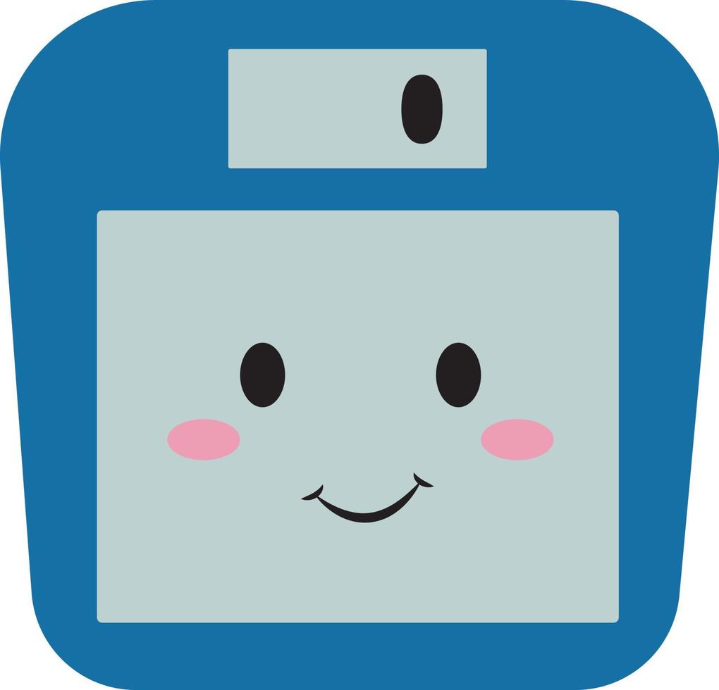 Cute floppy disk, illustration, vector on white background.