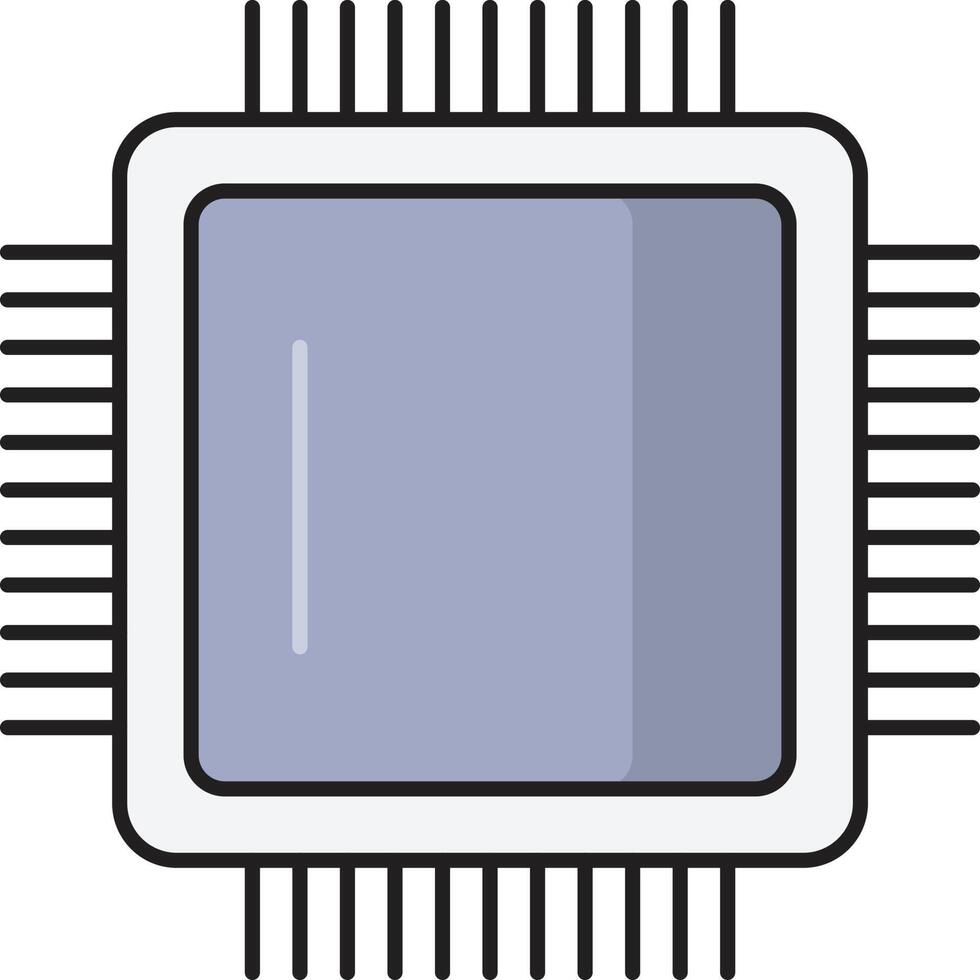 Ilustración de vector de cpu en un fondo. Símbolos de calidad premium. Iconos vectoriales para concepto y diseño gráfico.