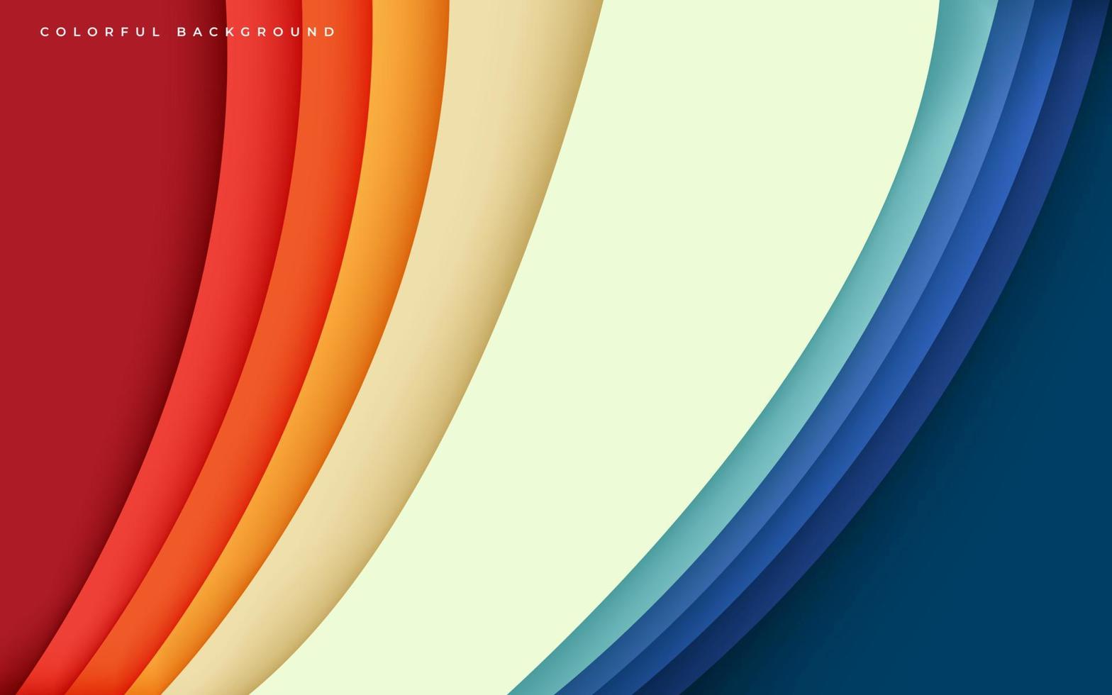 capas de corte de papel 3d de textura colorida de múltiples capas en banner de vector degradado. diseño de fondo de arte de corte de papel abstracto para plantilla de sitio web. concepto de mapa topográfico o corte de papel de origami suave