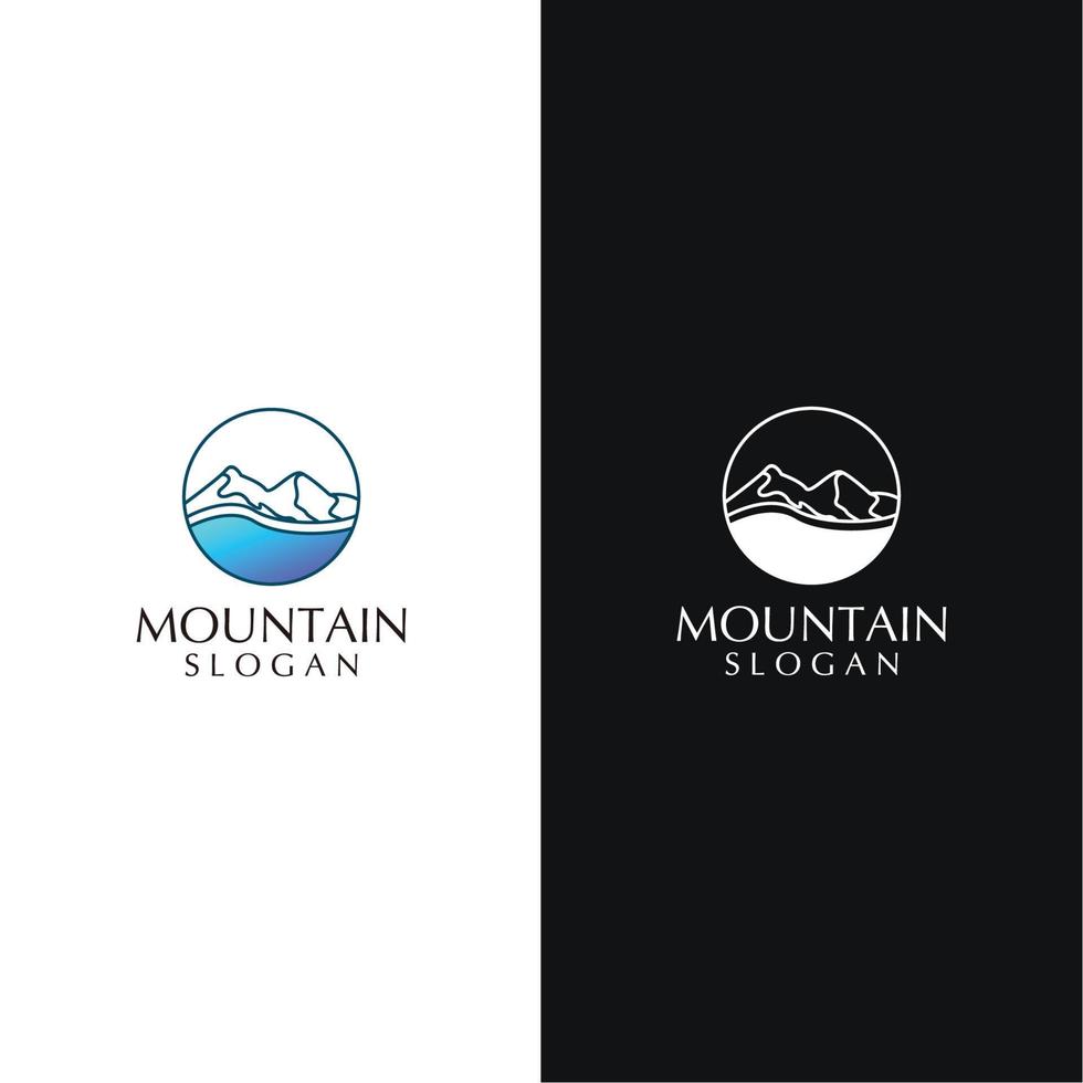 Mountain logo design icon vector