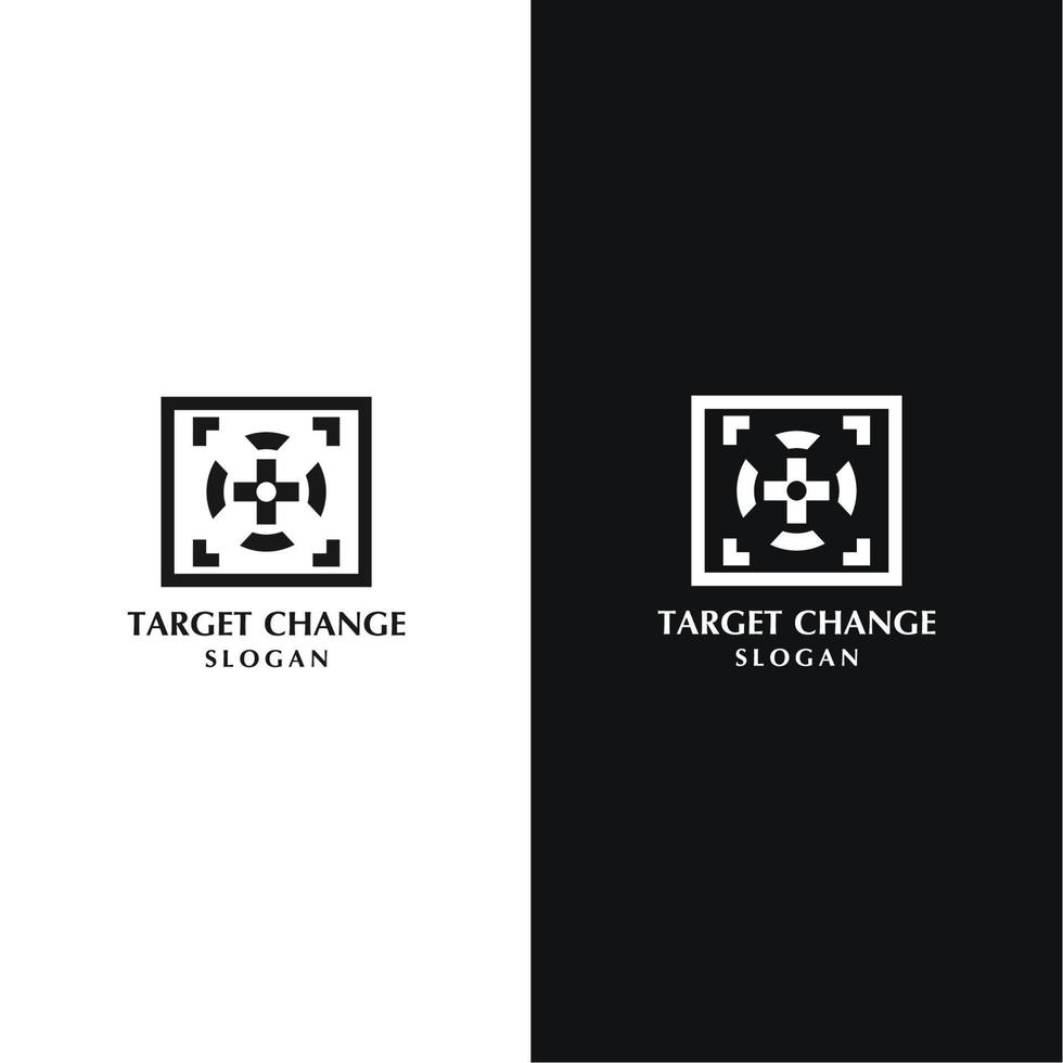 Target change logo design icon template vector