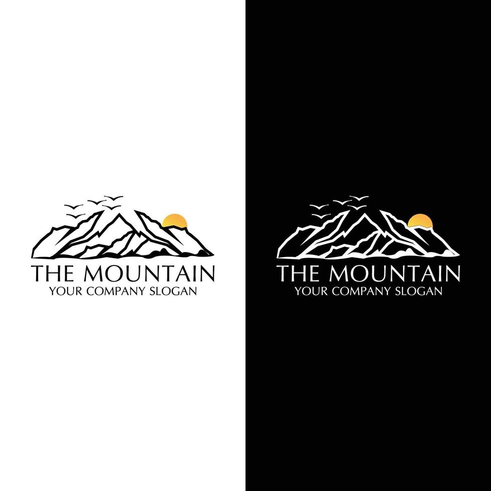 Mountain logo design icon vector