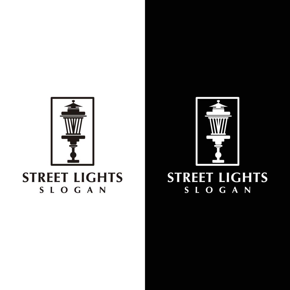 plantilla de icono de diseño de logotipo de luces de calle vector