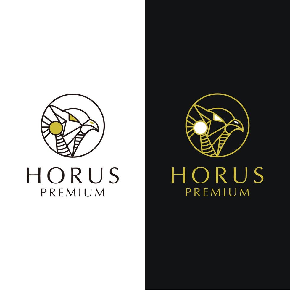 plantilla de icono de diseño de logotipo de horus vector
