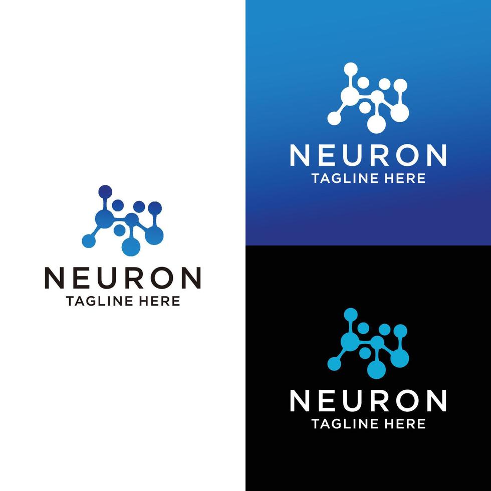 Neuron logo design icon template vector