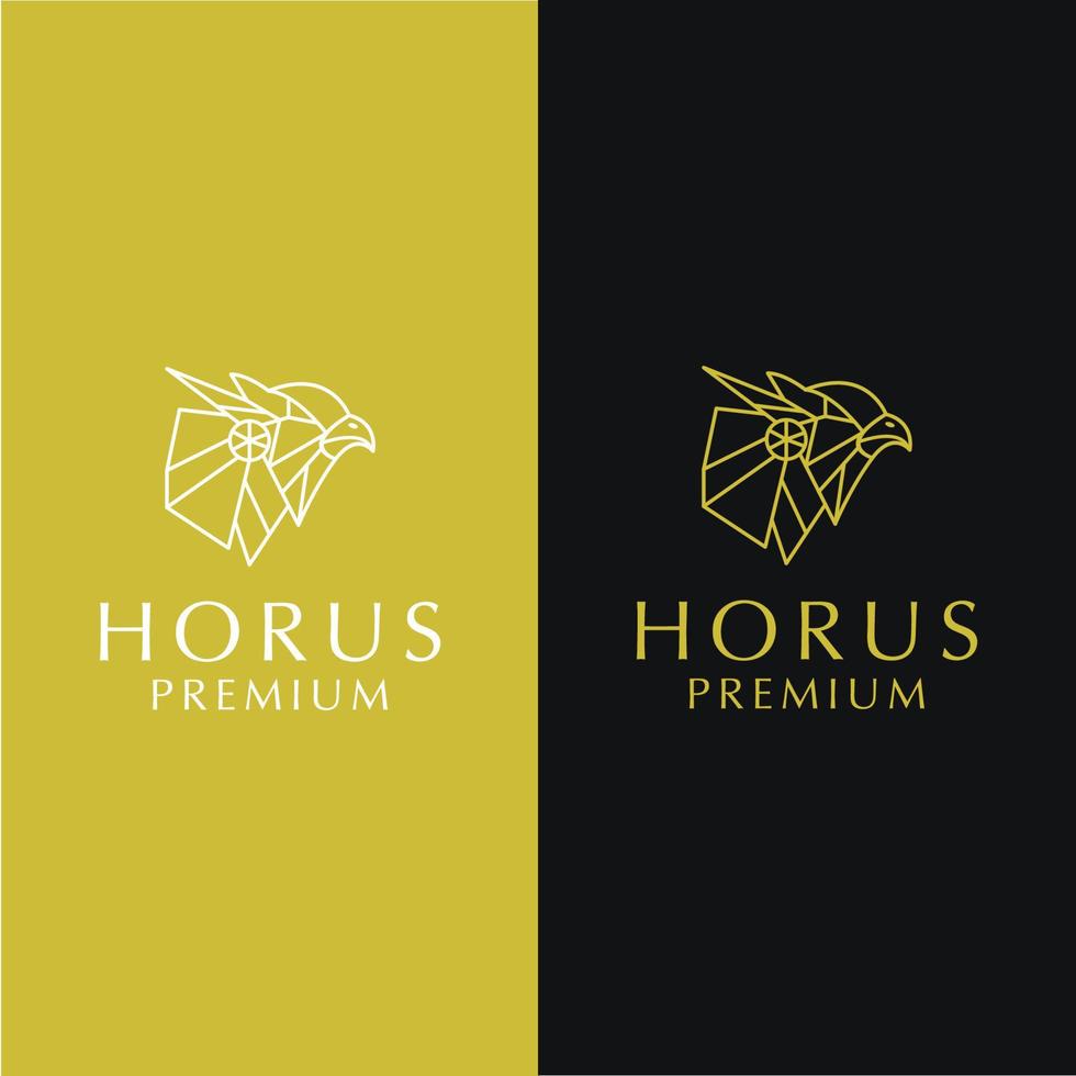 Horus logo design icon template vector