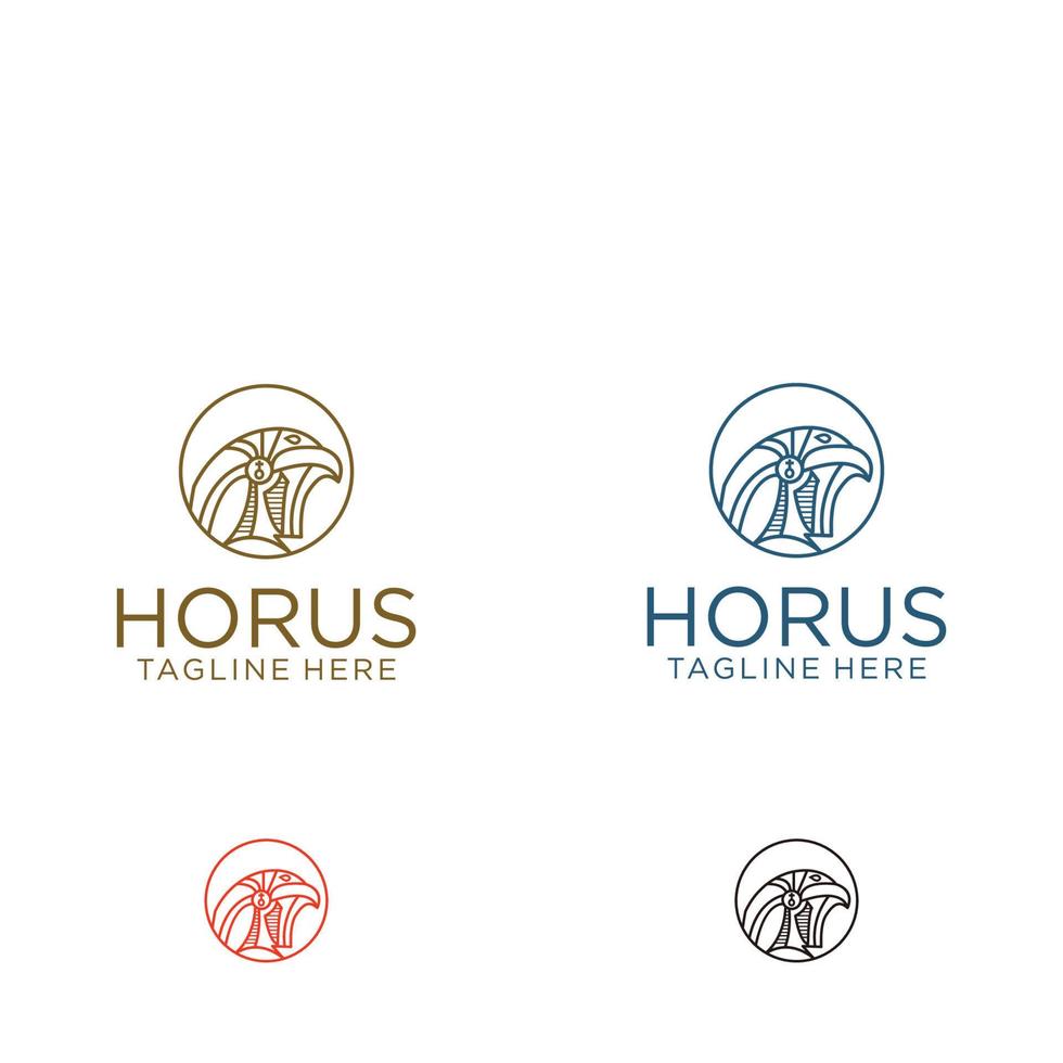 plantilla de icono de diseño de logotipo de horus vector