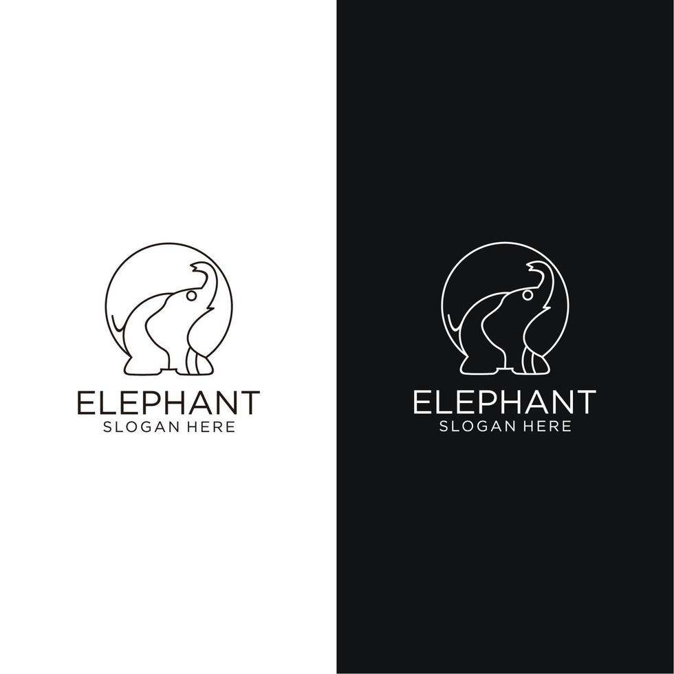 vector de diseño de icono de logotipo de elefante