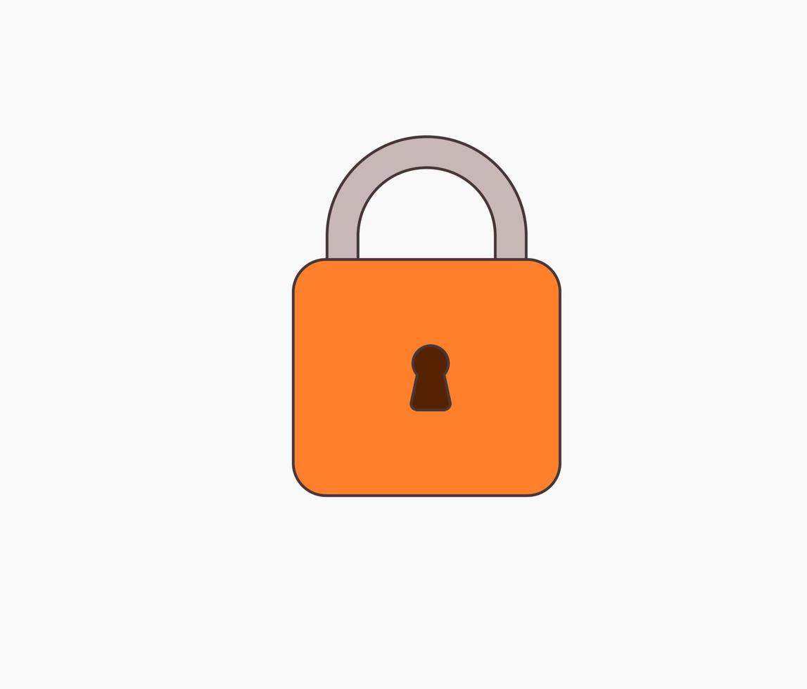 padlock closed icon design concept vector