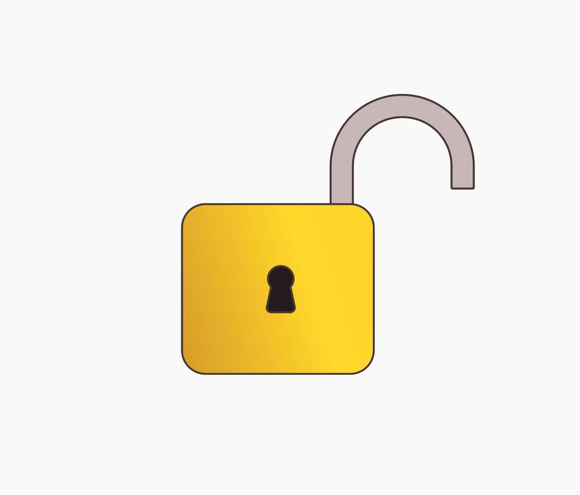 padlock open icon design isolated vector