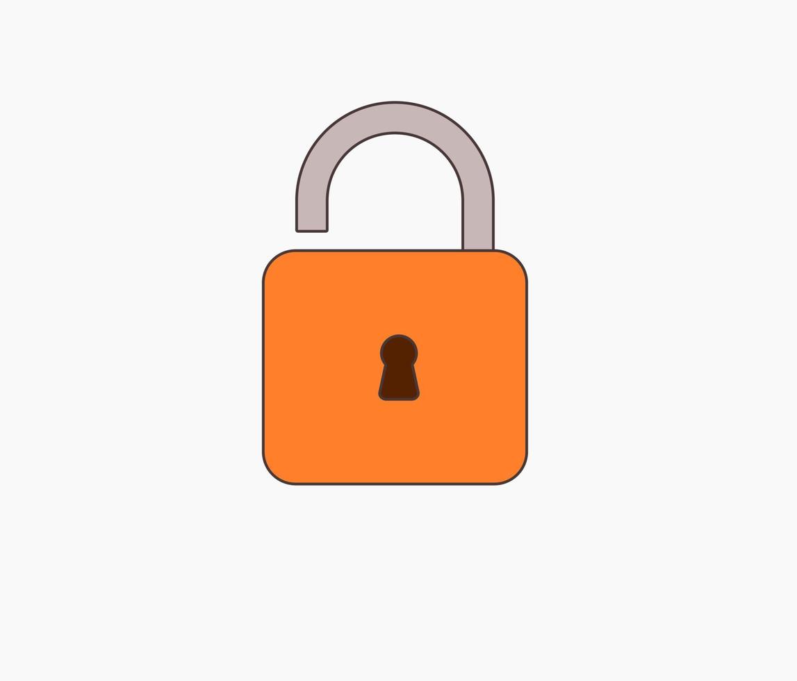 padlock unlock vector design isolated