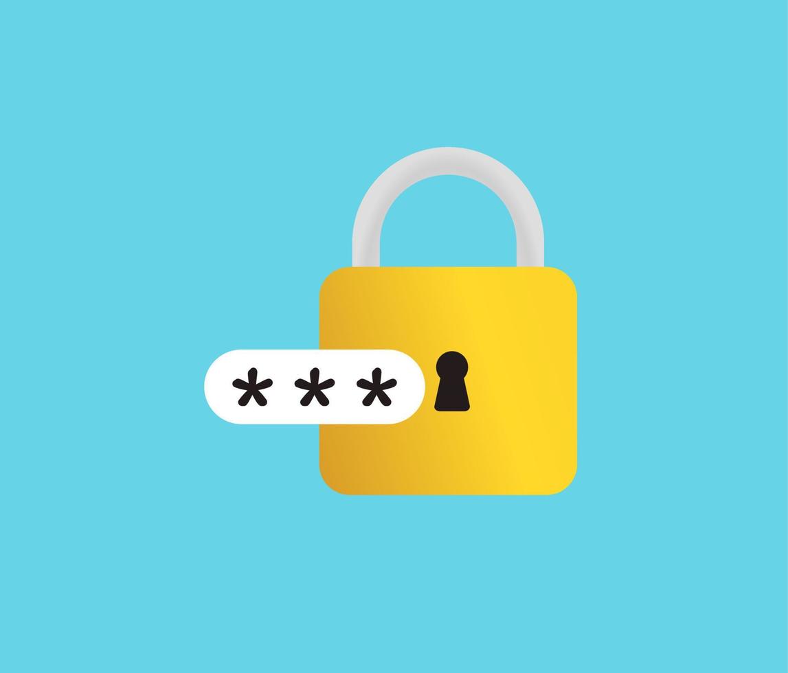 padlock closed vector design isolated