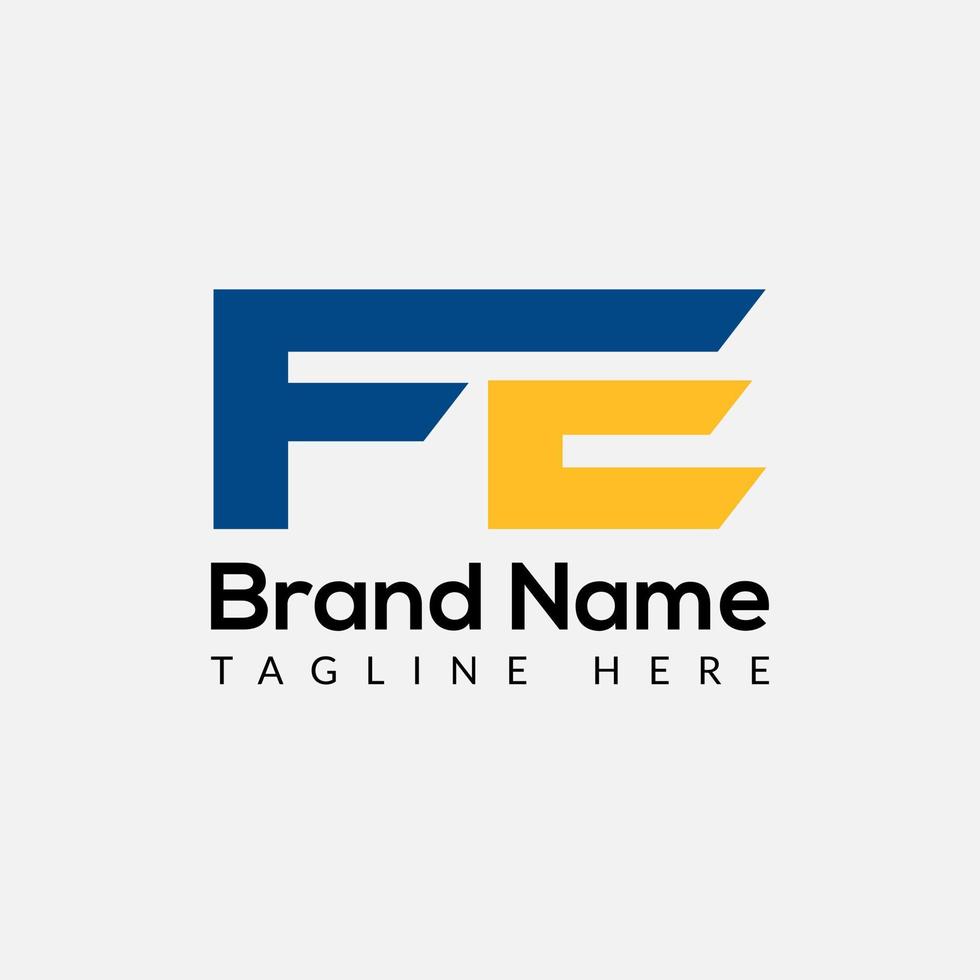 Abstract FE letter modern initial lettermarks logo design vector