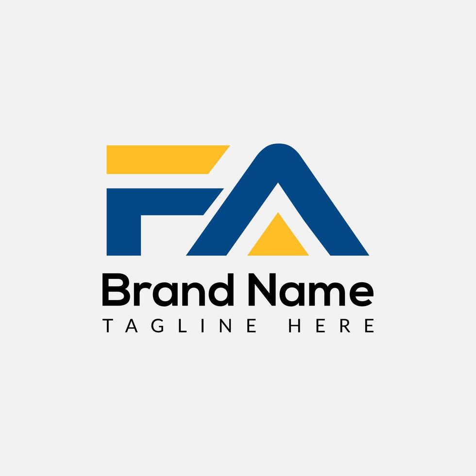 Abstract FA letter modern initial lettermarks logo design vector