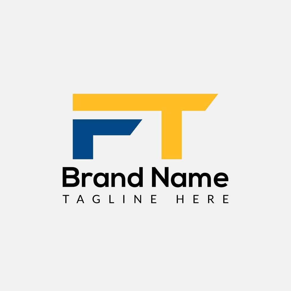 Abstract FT letter modern initial lettermarks logo design vector