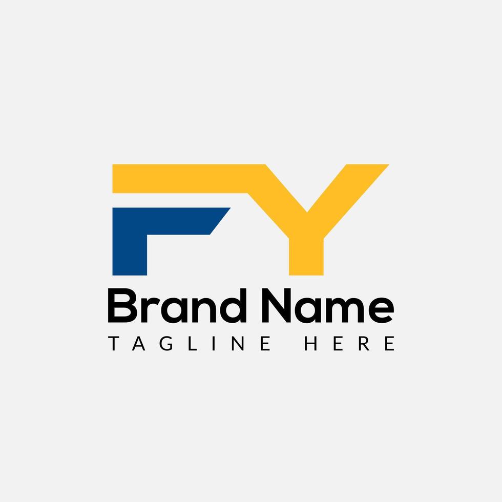 Abstract FY letter modern initial lettermarks logo design vector