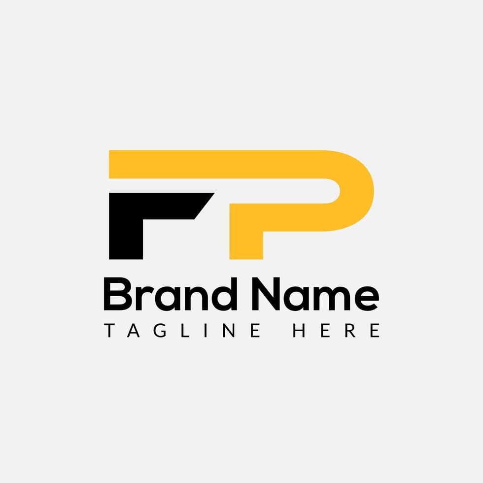 Abstract FP letter modern initial lettermarks logo design vector