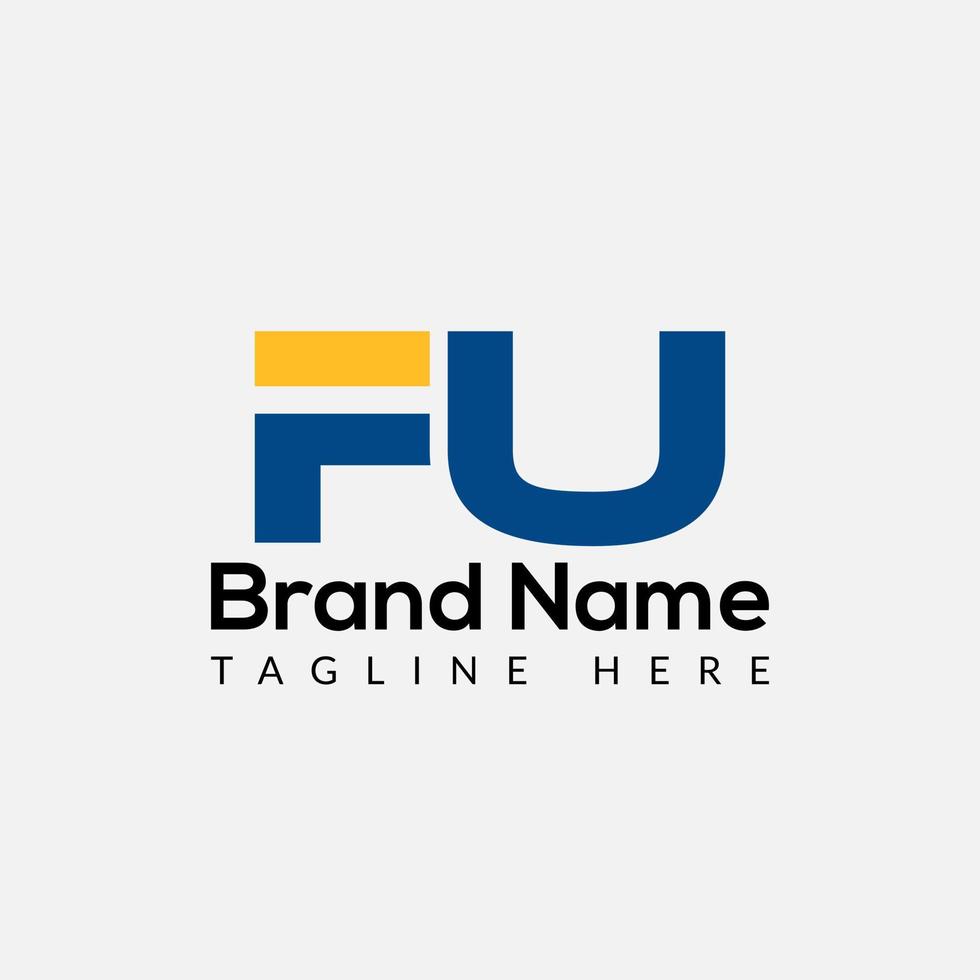Abstract FU letter modern initial lettermarks logo design vector