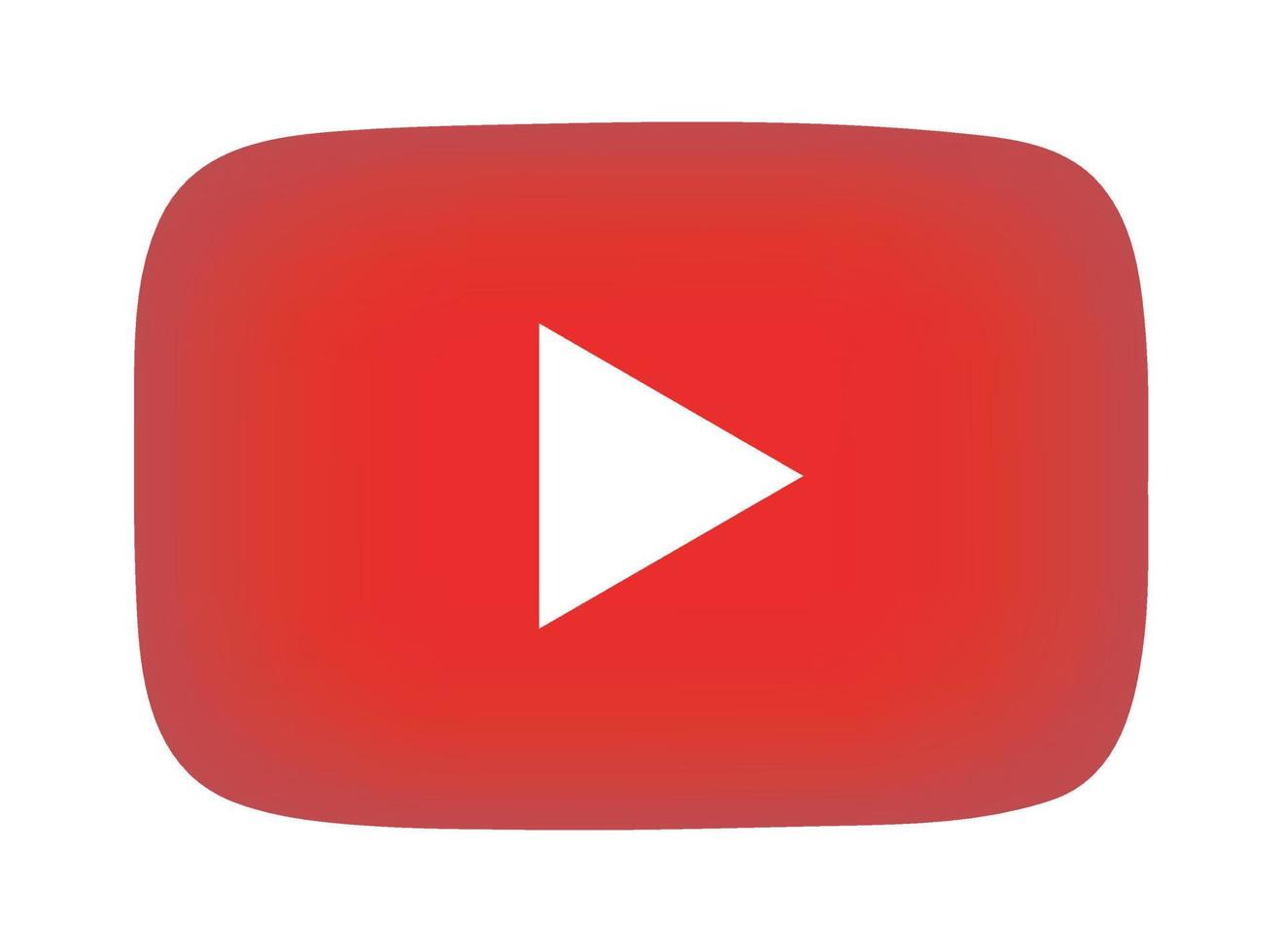 icono de botón de reproducción de youtube logotipo 3d vector