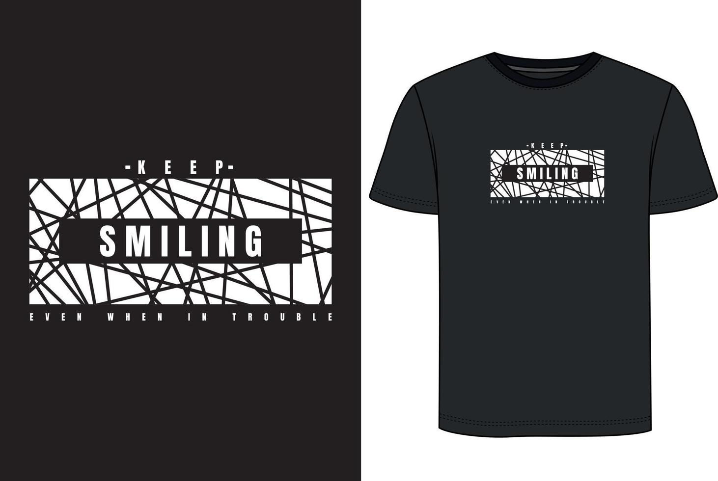 Smiling t shirt design vector