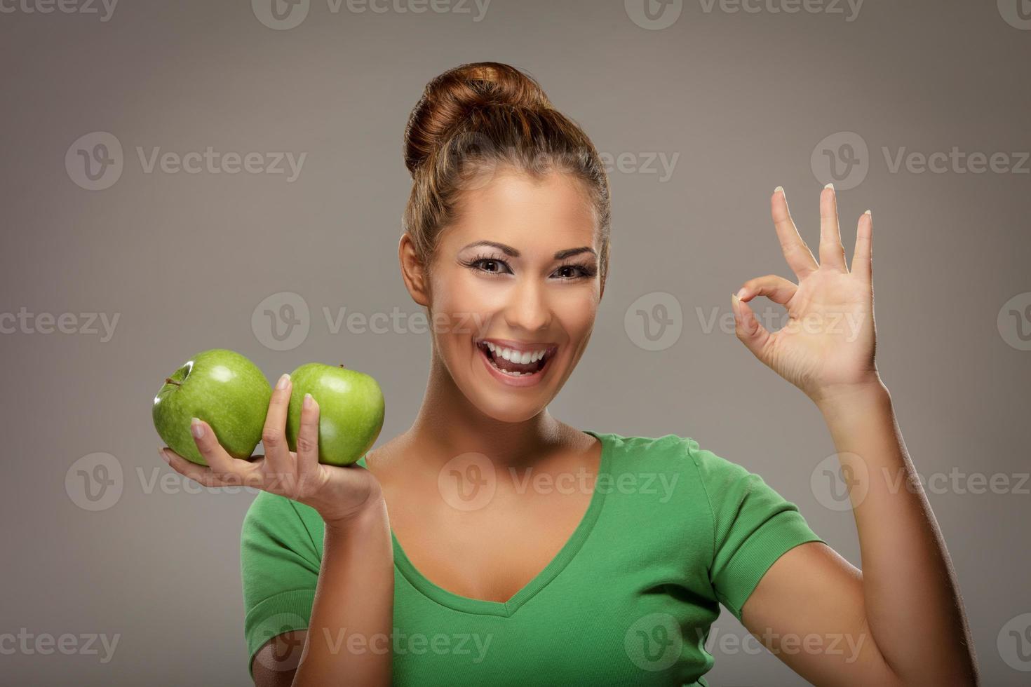 Girl With Apples photo