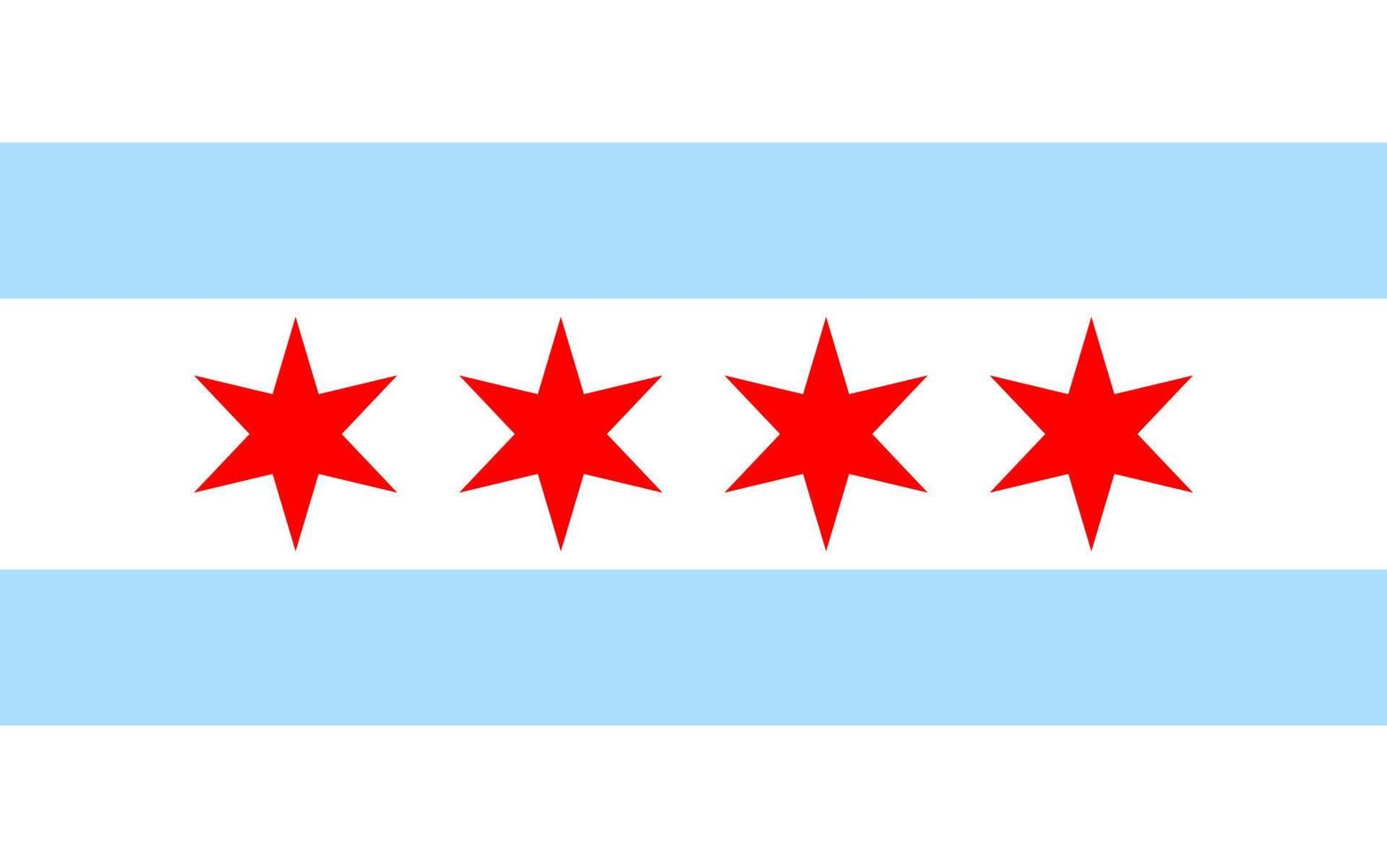 icono de la bandera de chicago vector