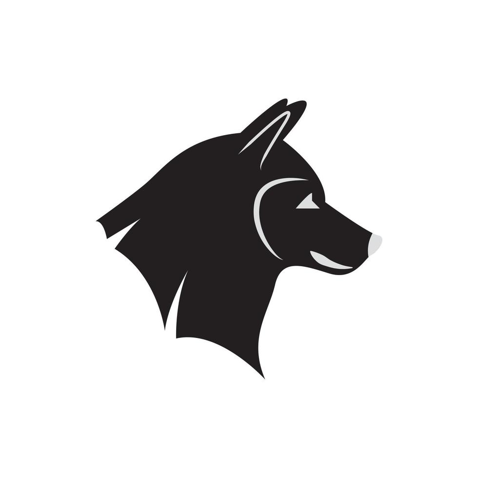 simple silhouette wolf head logo 13706586 Vector Art at Vecteezy