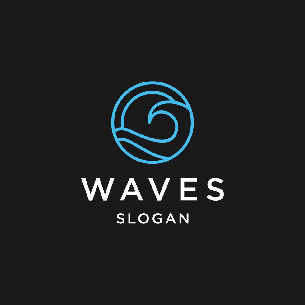 Waves logo template vector illustration design