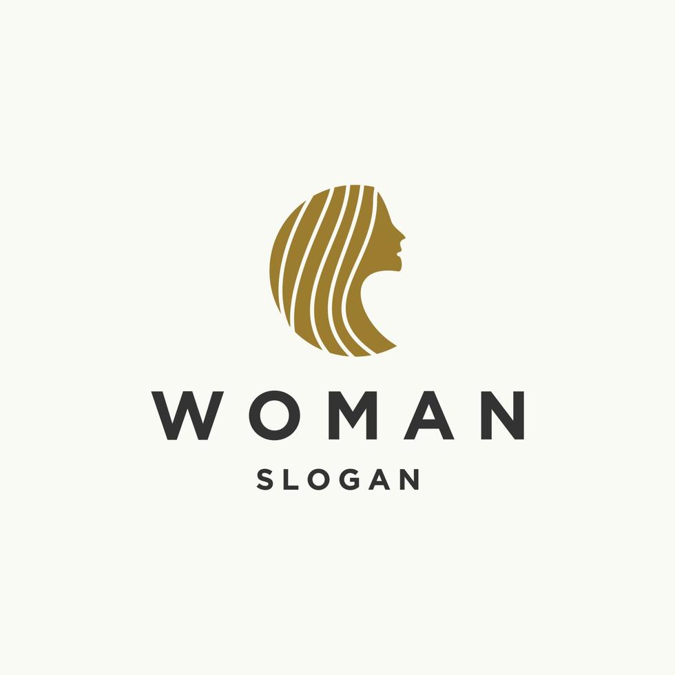 mujer logo icono diseño plantilla vector ilustración