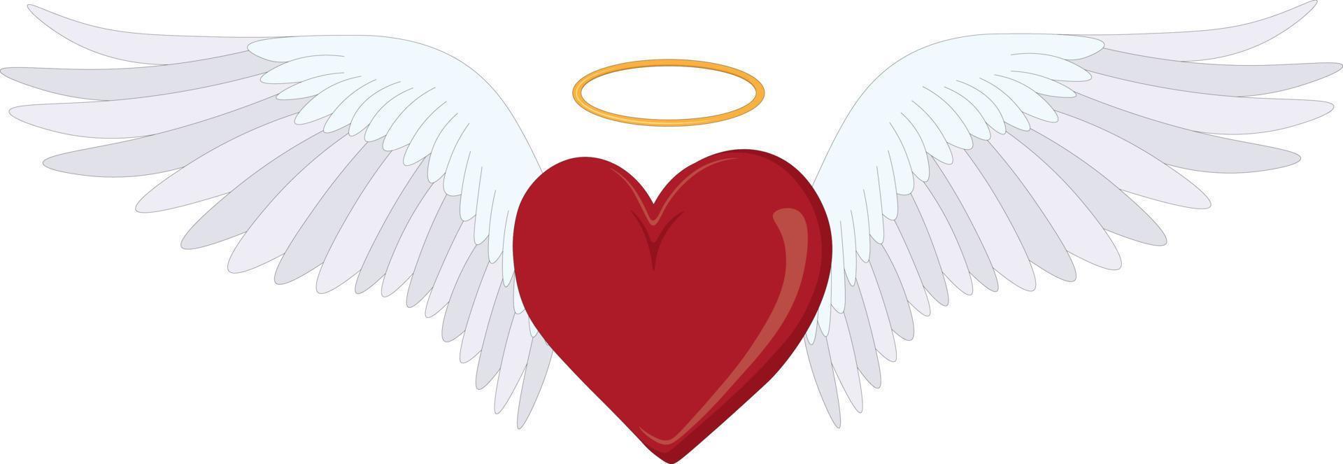 Angel heart art drawing tattoo sketch vector illustration