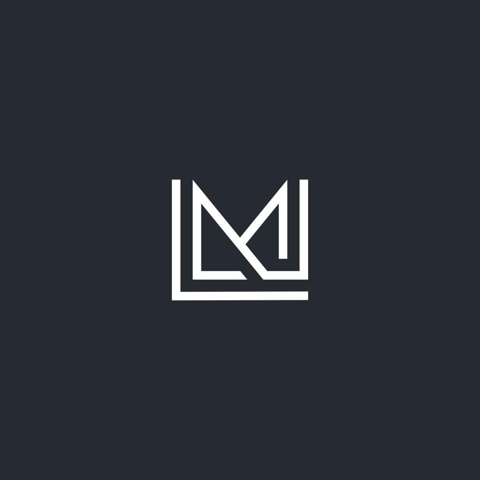 LM initial monogram vector icon illustration