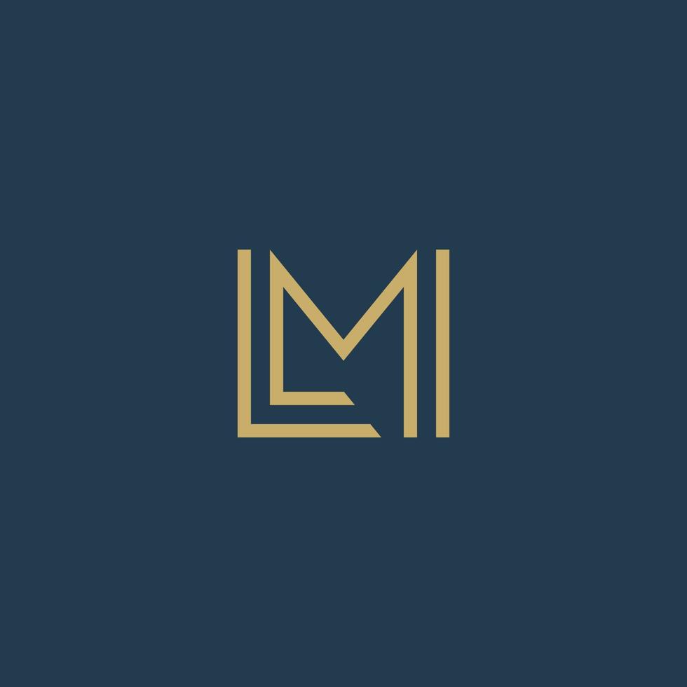 LM initial monogram vector icon illustration