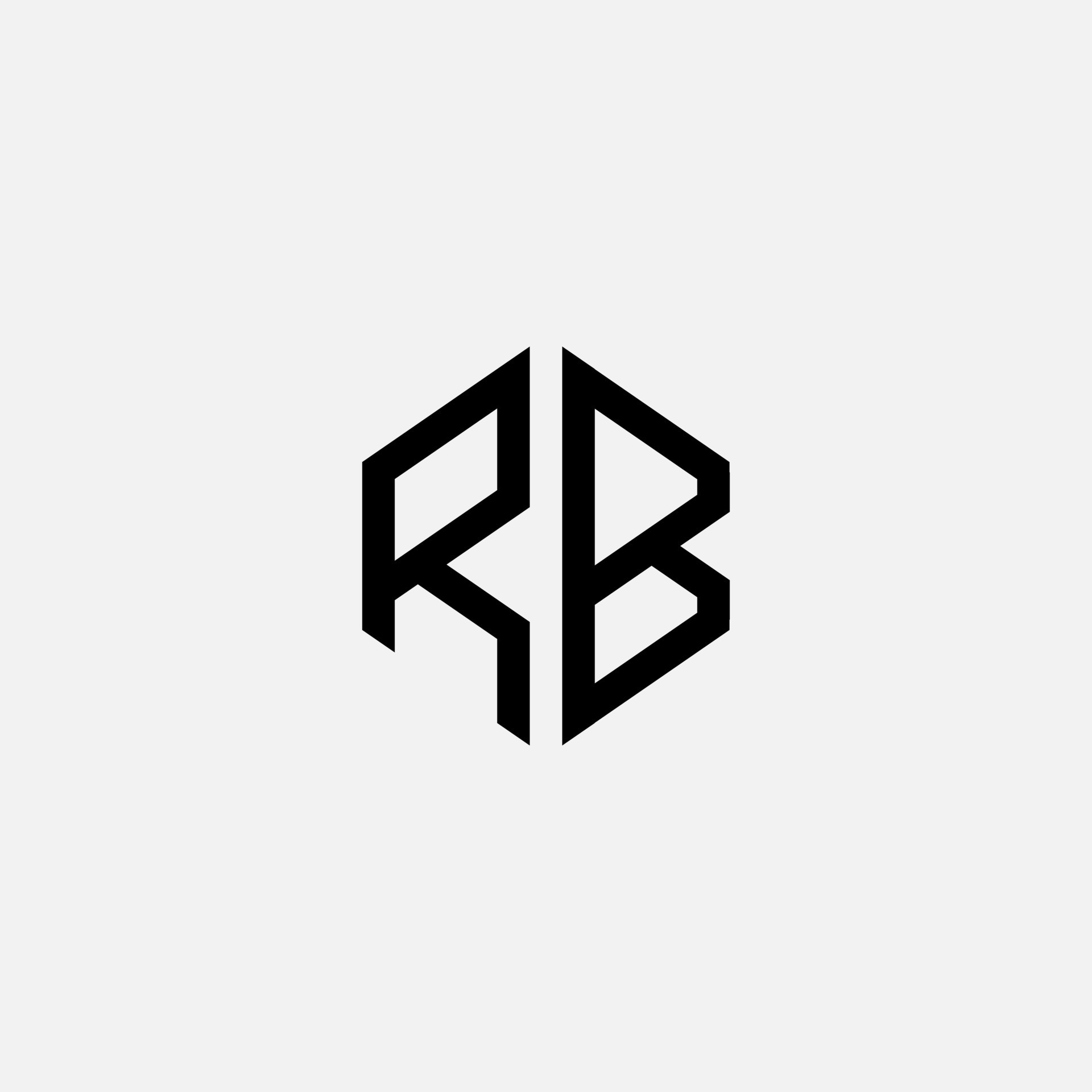 rb initial monogram vector icon illustration 13706662 Vector Art at