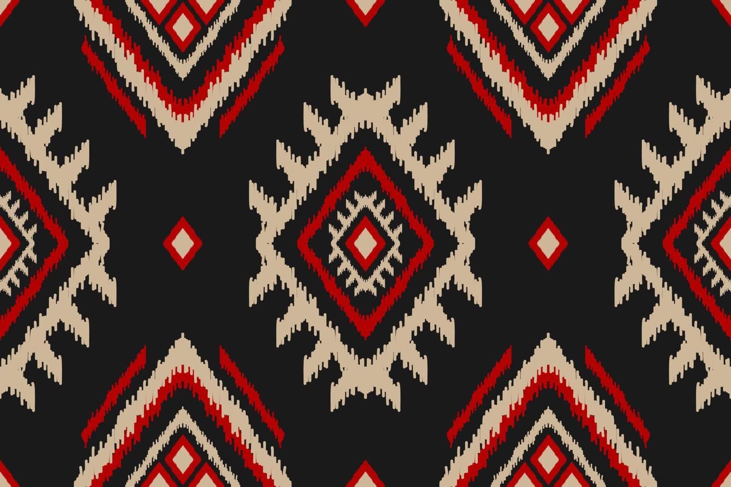 Fabric ethnic ikat pattern art. Geometric ethnic ikat seamless pattern in tribal. Mexican style. vector